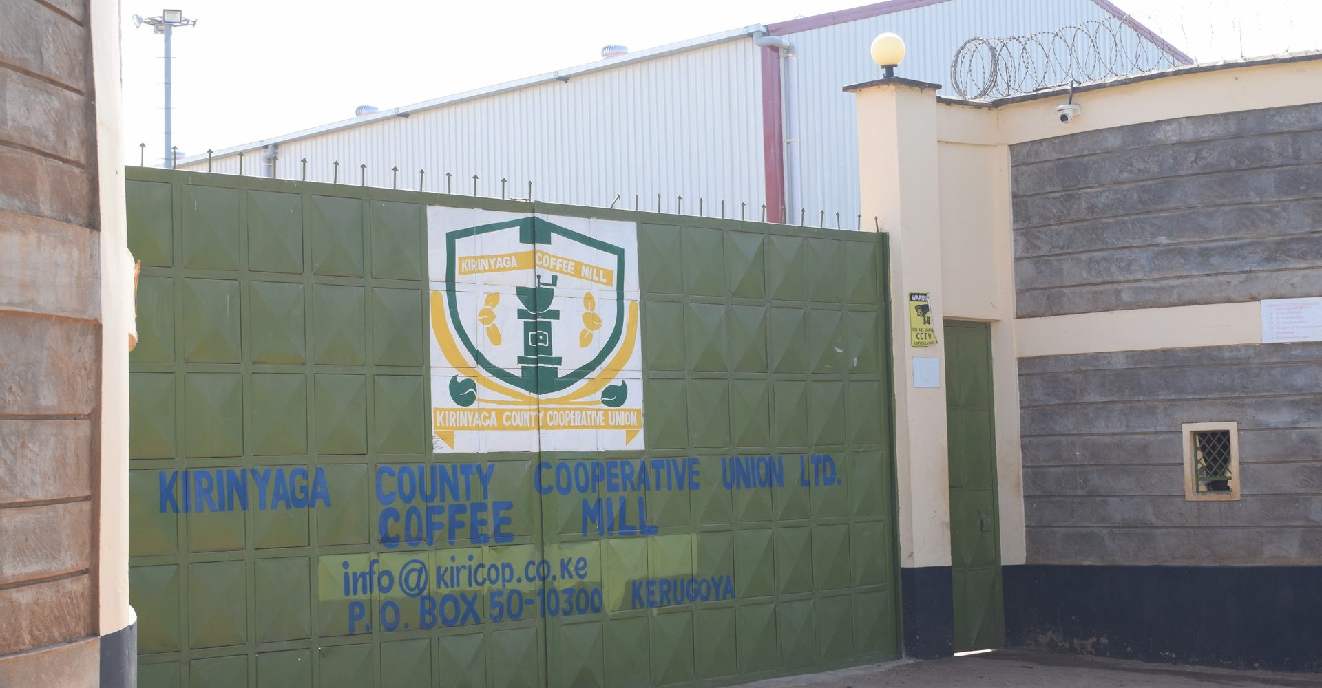 The coffee mill gate at Kerugoya