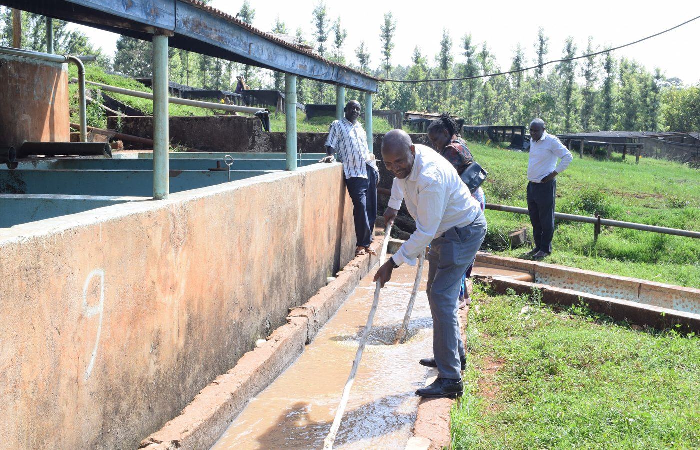 Grading channels at a wet mill